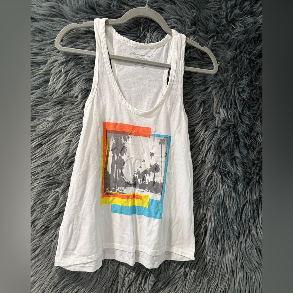 American Eagle “California” Tank - Size XS | Color: White